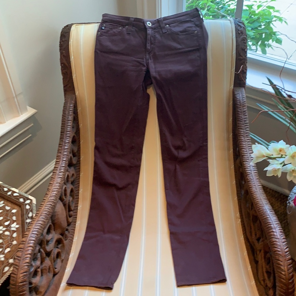 AG STILT LIKE NEW CIGARETTE LEG JEANS IN SOFT PIMA COTTON FABRICATION COLOR PLUM - Picture 9 of 11